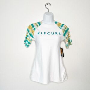 NWT Rip Curl Summer Breeze Relaxed Short Sleeve Top Rashguard Resortwear XS